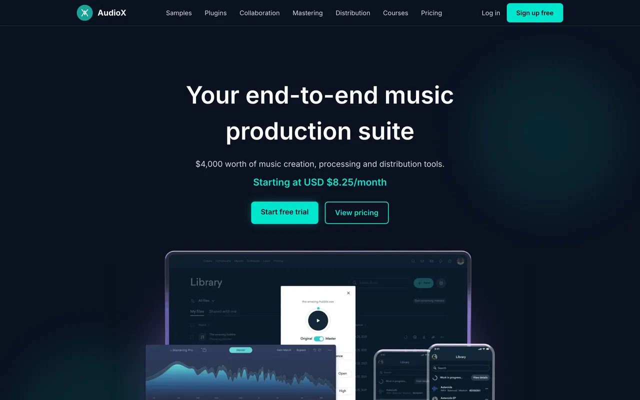Audio Workstation X application screen